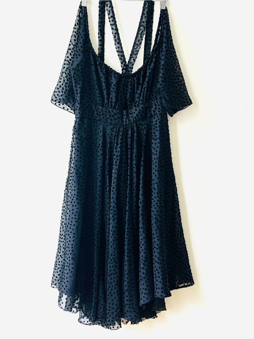 Vintage Betsy Johnson Swiss Dot Midi Dress, 8